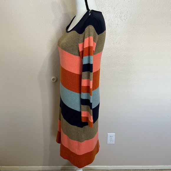 SOLD M Isabella Sinclair Anthro Colorstack Long Sleeve Striped Sweater Dress - Picture 5 of 9